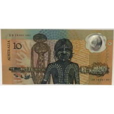 AUSTRALIA 1988 . TEN 10 DOLLARS BANKNOTE . FRASER/JOHNSTON . 2ND RELEASE